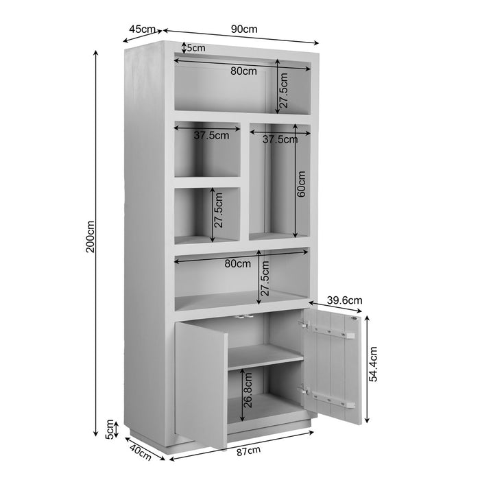 StarFurn - Vakkenkast Bruin Hout - 90x45x200cm - Brussel