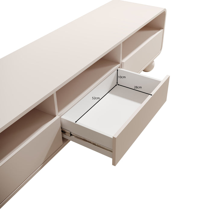 Meubella - Anobo - TV-Meubel - Beige - 180 cm