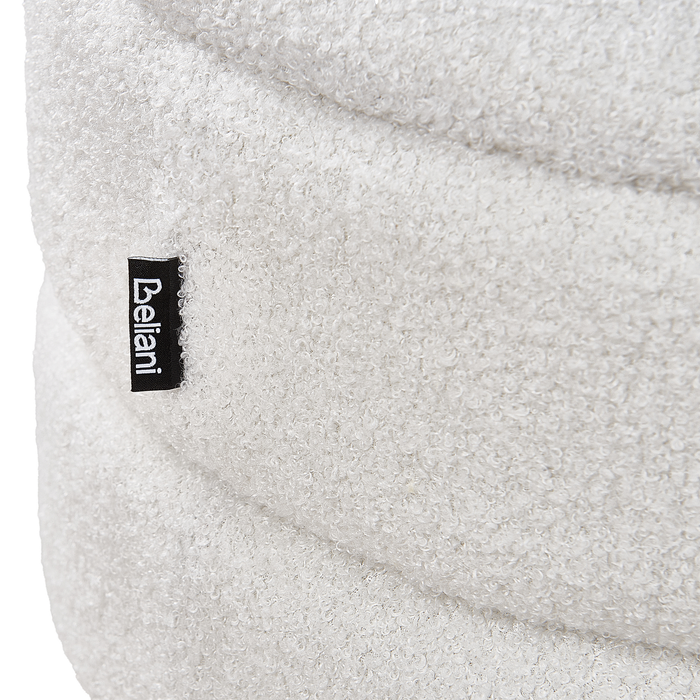 Beliani - OKATON - Hocker met opbergruimte - Wit - Bouclé