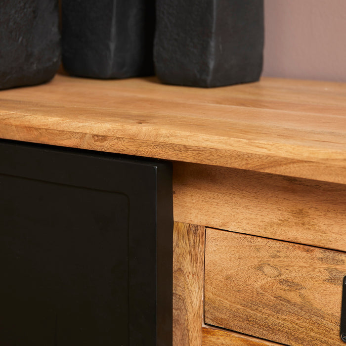 StarFurn - Tv-meubel Rechthoek Naturel Hout - 155x45x50cm - Nashville