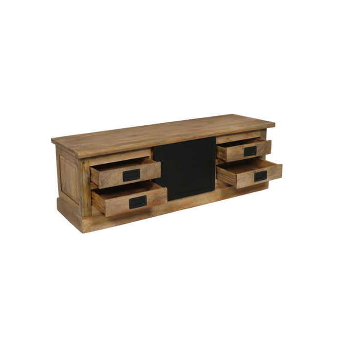 StarFurn - Tv-meubel Rechthoek Naturel Hout - 155x45x50cm - Nashville