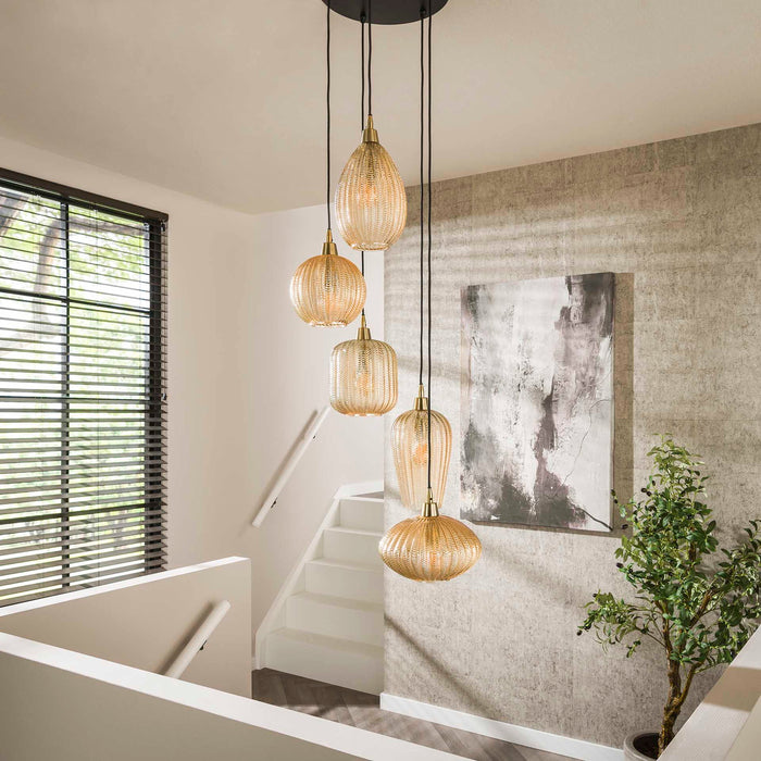 Giga Meubel - Hanglamp Amber - 5-Lichts - V-Shape