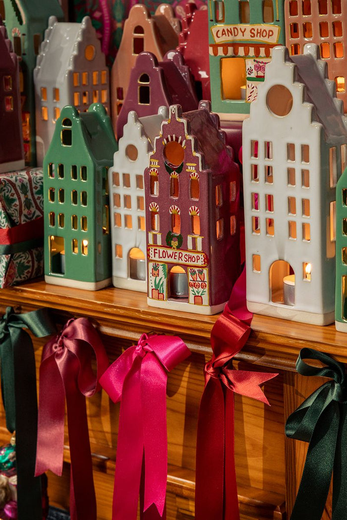 Sissy-Boy Donkerroze waxinelichthouder bloemenwinkel