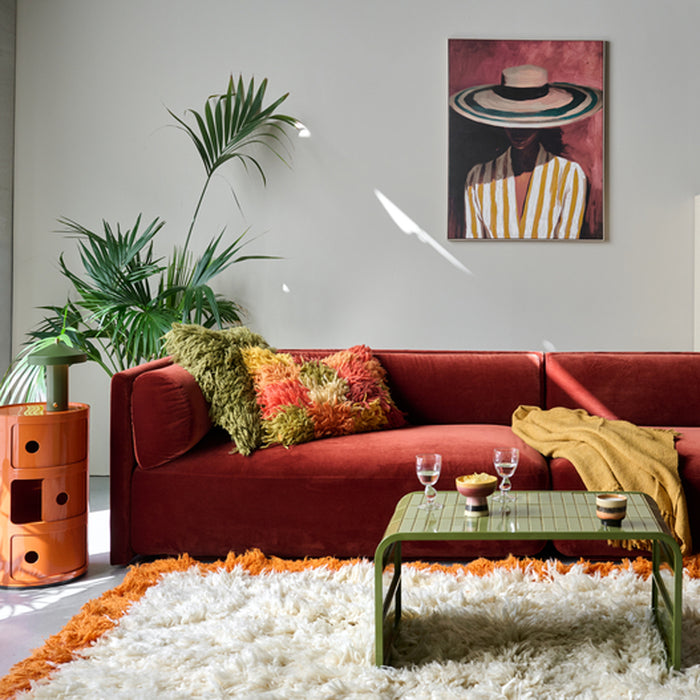 HKliving Fluffy Vloerkleed 250 x 250 cm - Crème