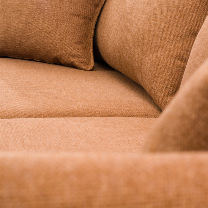 by fonQ Siora 3-zitsbank - Oranjebruin