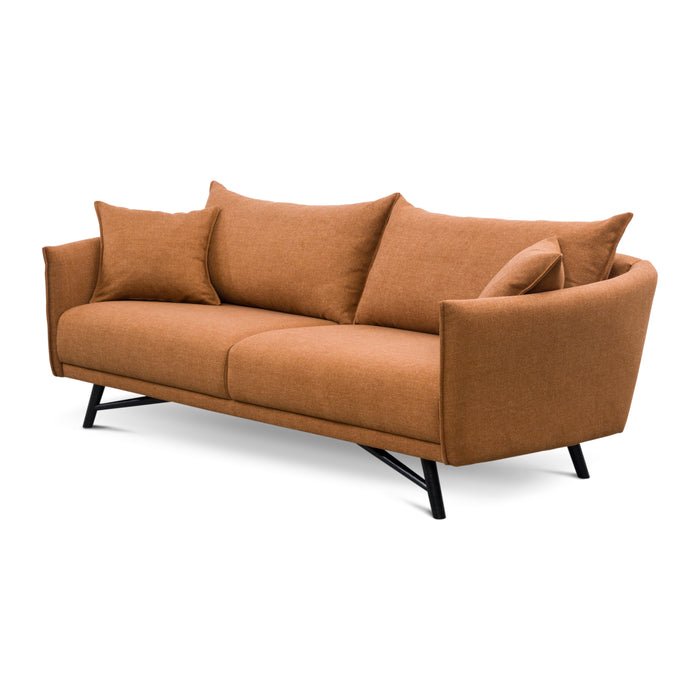 by fonQ Siora 3-zitsbank - Oranjebruin