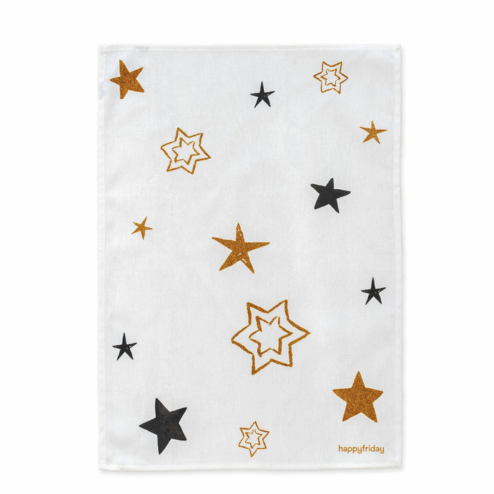 Gold Xmas Keukenhanddoek 2 stuks 70x50 cm Xmas, Veelkleurig, 100% katoen, de kwaliteit van 200 Gr x m2
