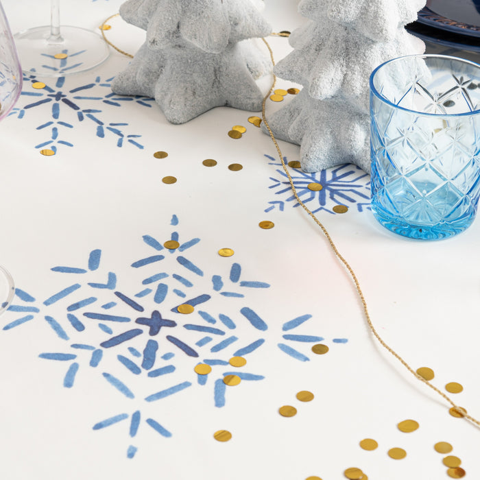 Snow crystal Tafelkleed Xmas, Veelkleurig, 100% polyester, de kwaliteit van 195 gr x m2