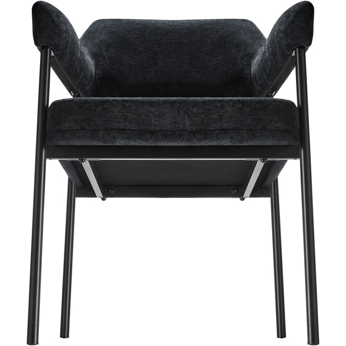 tectake® Eetkamerstoel Doé, gestoffeerd, stalen poten - Set van 4