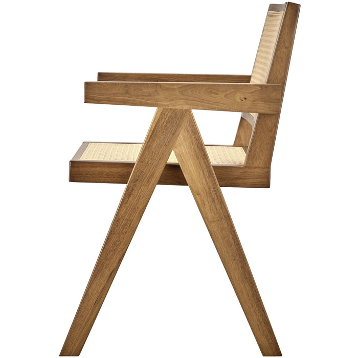 tectake® Eetkamerstoel Lizzy met Weens vlechtwerk in boho-stijl