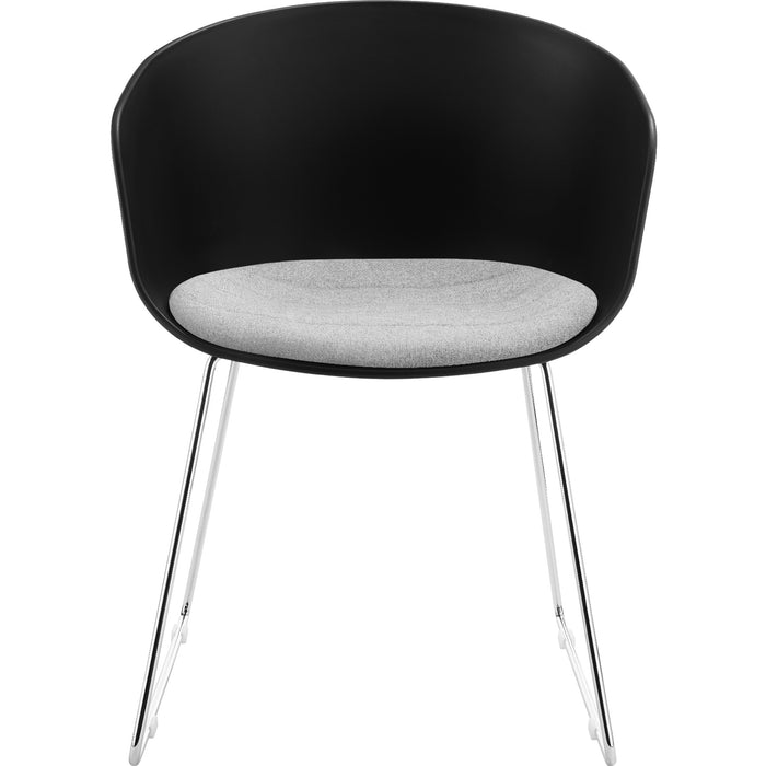 tectake® Kunststof eetkamerstoel Logart, gestoffeerd - Set van 6