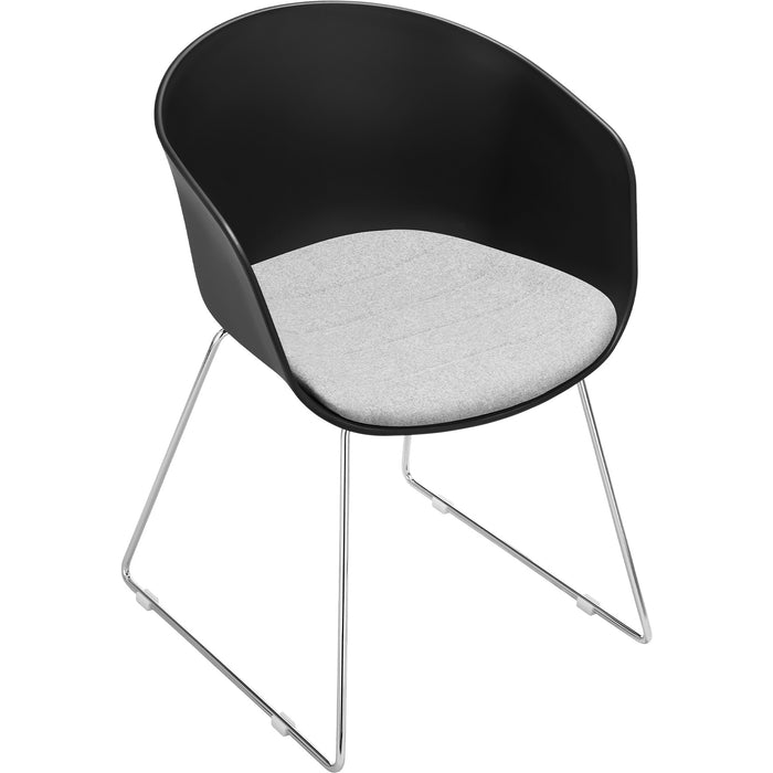 tectake® Kunststof eetkamerstoel Logart, gestoffeerd - Set van 6