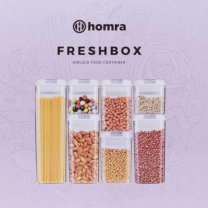 Homra Freshbox Wit - set van 7 voorraadpotten