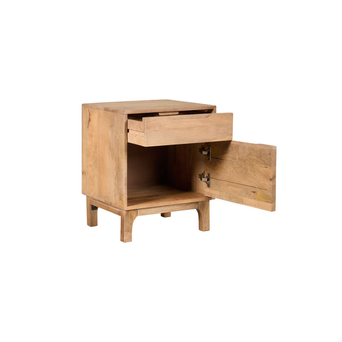 Nachtkastje Flores Hout - Mango|Hout - Naturel|Bruin Hout