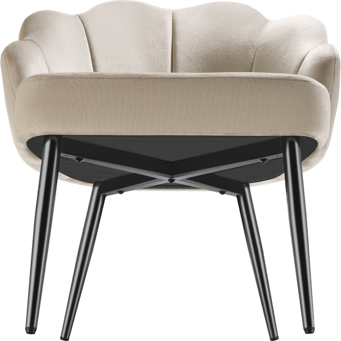 tectake® Cocktail stoel Hellen, gestoffeerd met fluwelen bekleding