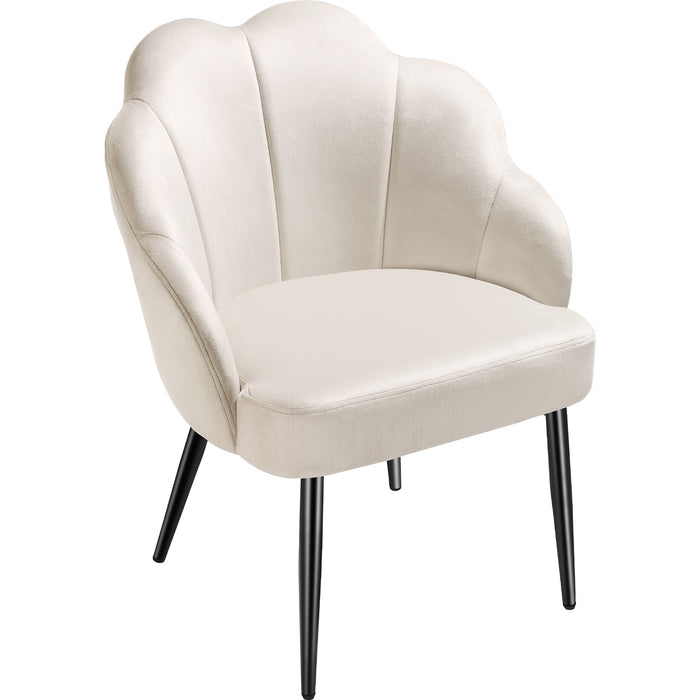 tectake® Cocktail stoel Hellen, gestoffeerd met fluwelen bekleding