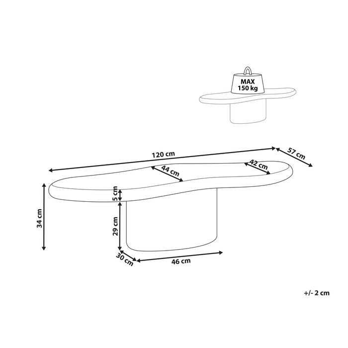 Beliani - CONZA - Salontafel - Beige - Lichtbeton MgO