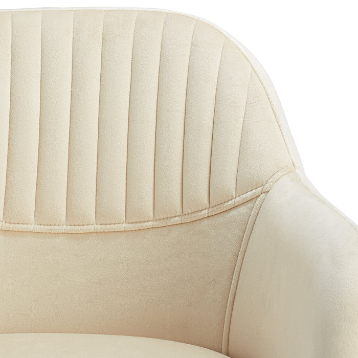 tectake® Lona fluwelen draaistoel met dikke vulling - Set van 2