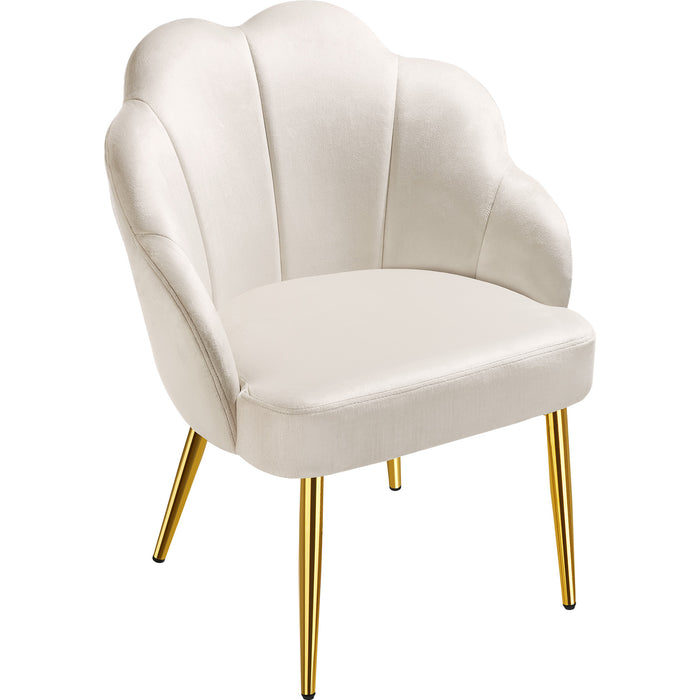 tectake® Cocktail stoel Hellen, gestoffeerd met fluwelen bekleding