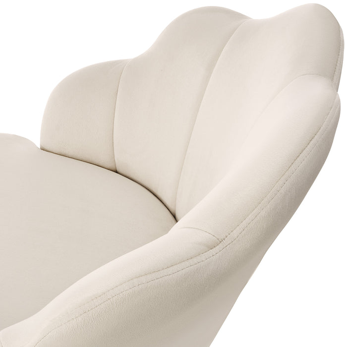 tectake® Cocktail stoel Hellen, gestoffeerd met fluwelen bekleding