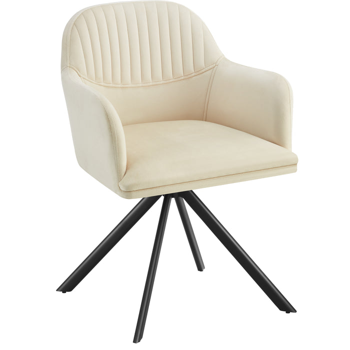 tectake® Lona fluwelen draaistoel met dikke vullingper stuk