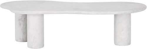 DTP Home Coffee table Curva CHALK,35x130x69 cm, mortex