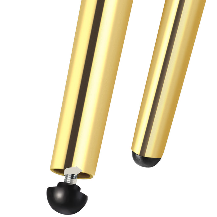 tectake® Set eetkamerstoelen Astano fluweel, knoopdesign - Set van 2