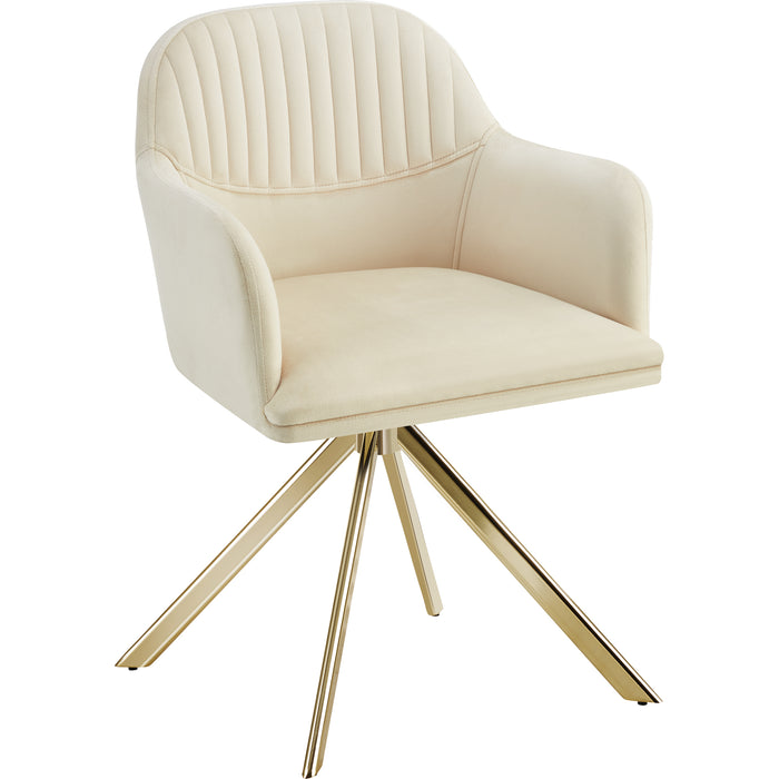 tectake® Lona fluwelen draaistoel met dikke vulling - Set van 4