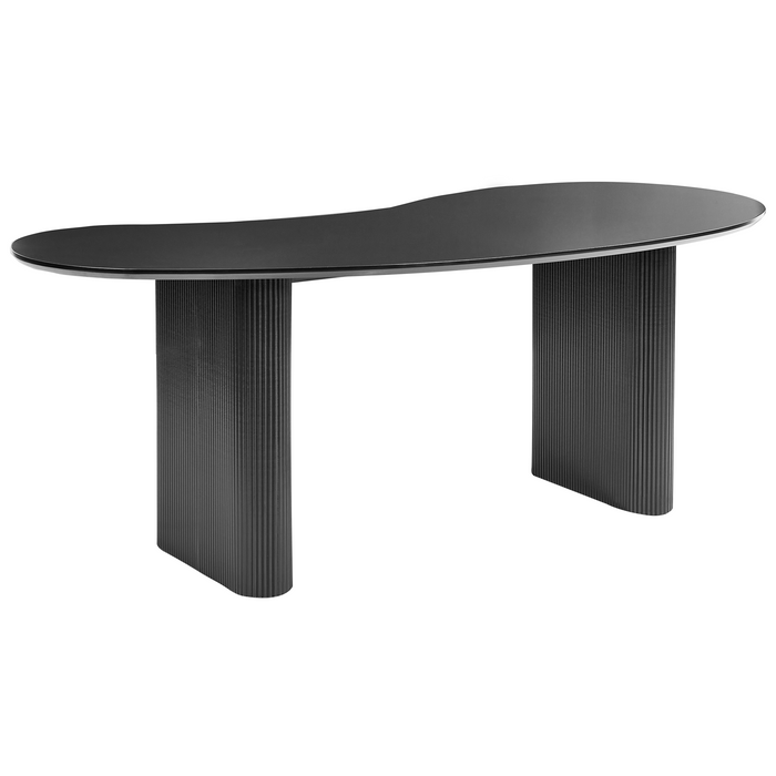 Beliani - PEERY - Ronde eettafel - Zwart - 198 x 93 cm - Hout