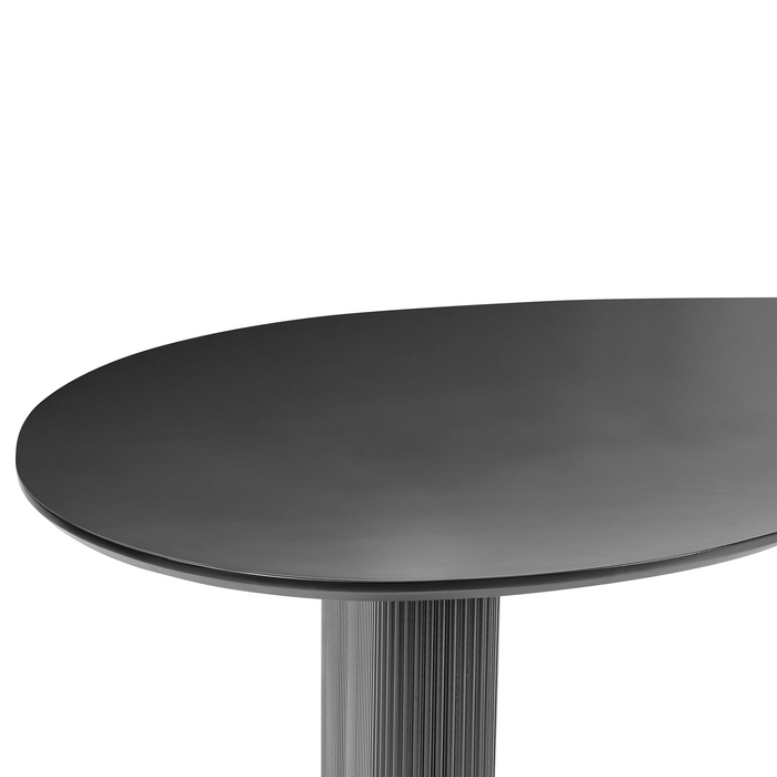 Beliani - PEERY - Ronde eettafel - Zwart - 198 x 93 cm - Hout