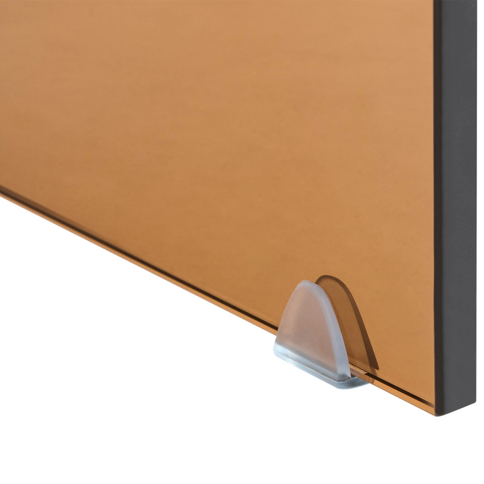 Beliani - KENDALL - Sidetable - Bruin - Veiligheidsglas