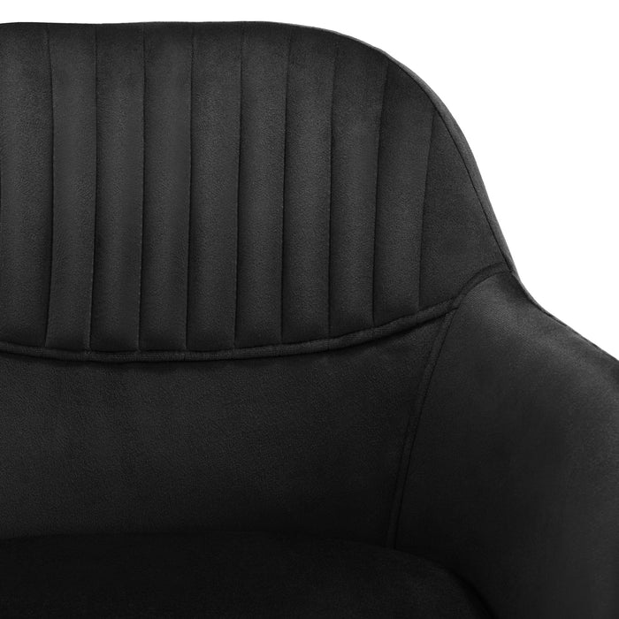 tectake® Lona fluwelen draaistoel met dikke vulling - Set van 2