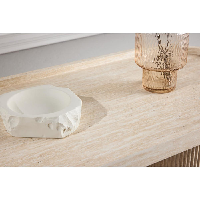 Svea - Bjørn ovale salontafel - 120 x 60 cm - travertinlook