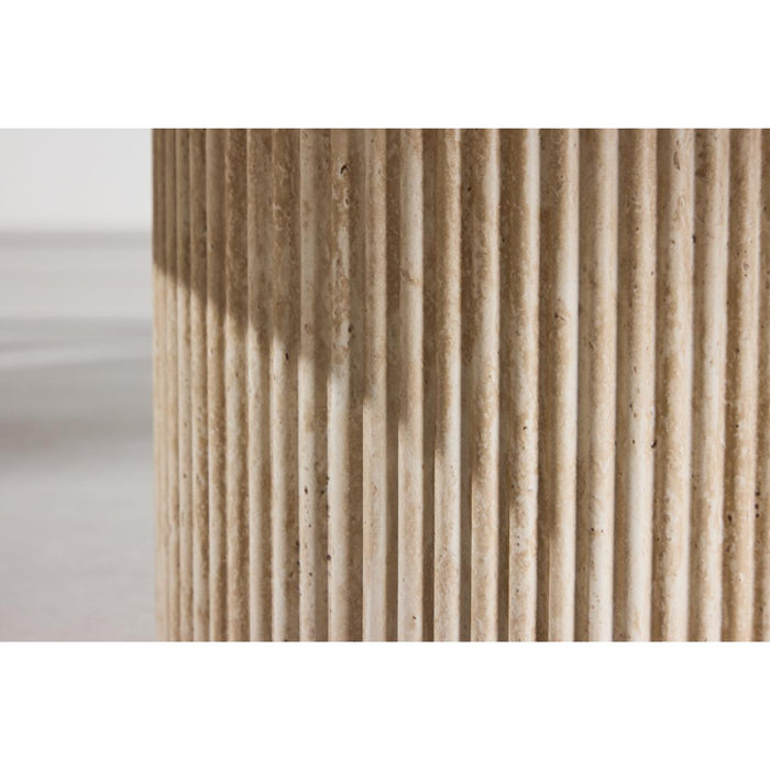 Svea - Bjørn ovale salontafel - 120 x 60 cm - travertinlook