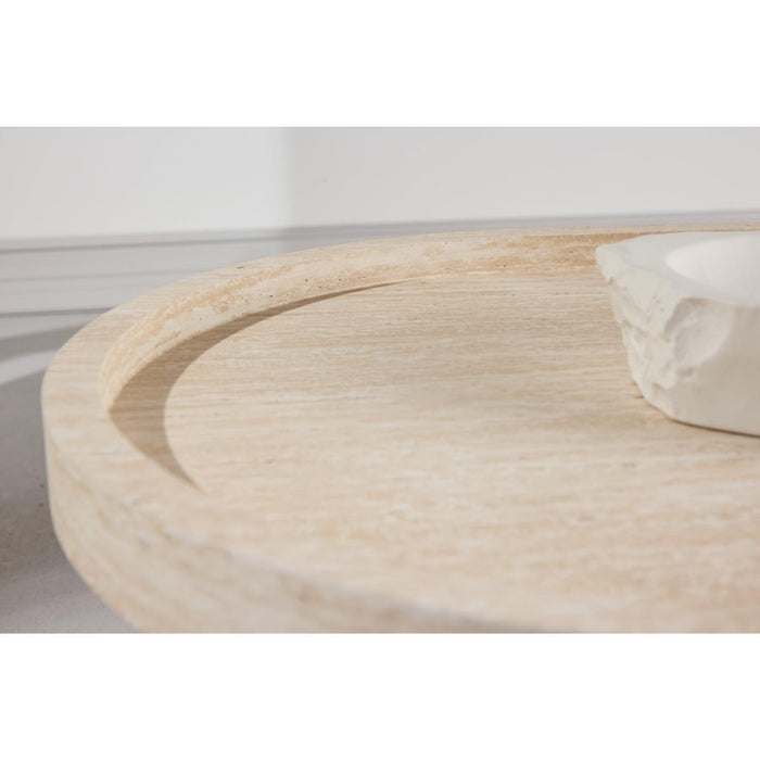 Svea - Bjørn ovale salontafel - 120 x 60 cm - travertinlook