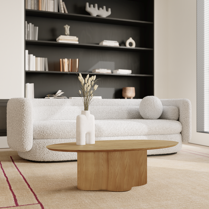 Licht houten salontafel