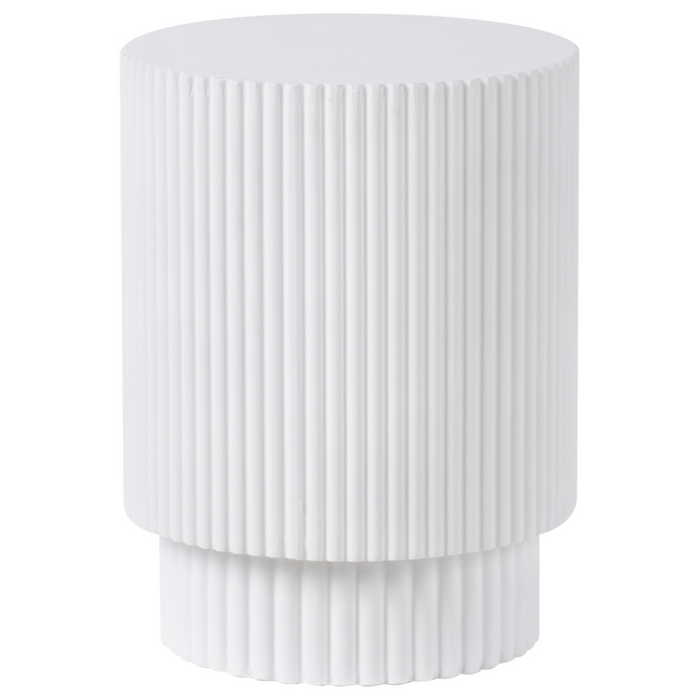 Beliani - BICCARI - Bijzettafel - Wit - Lichtbeton