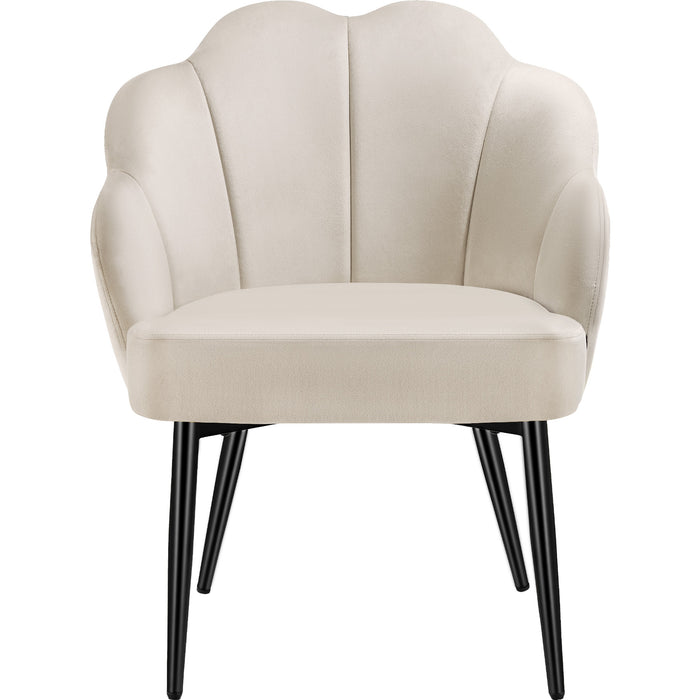 tectake® Cocktail stoel Hellen, gestoffeerd met fluwelen bekleding