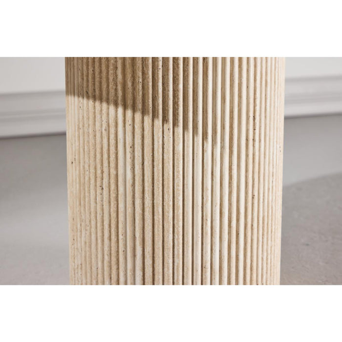 Svea - Bjørn ronde bijzettafel - ø60 cm - travertinlook