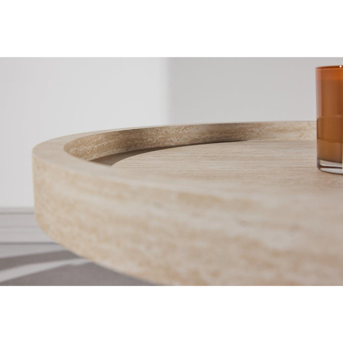 Svea - Bjørn ronde bijzettafel - ø60 cm - travertinlook
