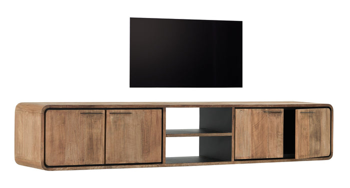 DTP Home Hanging TV stand Evo large, 4 doors, 2 open racks,40x225x4...