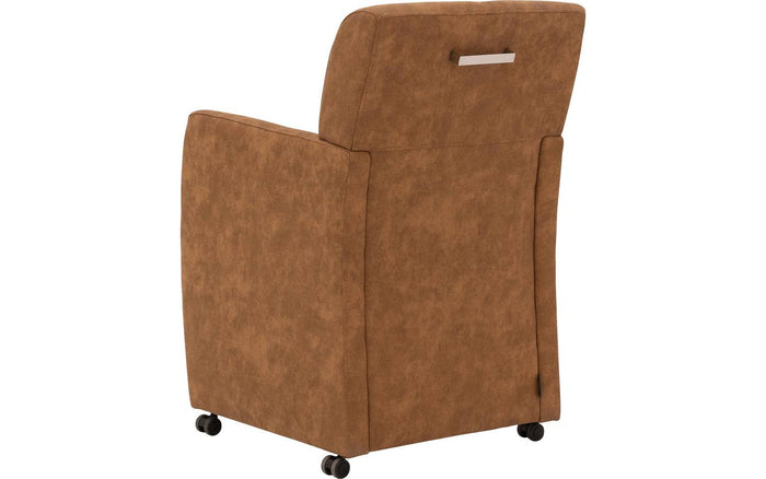 Goossens Eetkamerstoel Alex - Kunstleer met armleuning