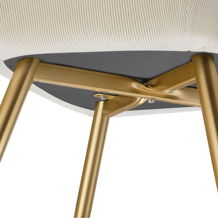 tectake® Eetkamerstoel Marilyn, koordlook, gestoffeerdper stuk