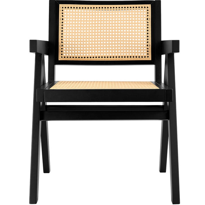 tectake® Eetkamerstoel Lizzy met Weens vlechtwerk in boho-stijl