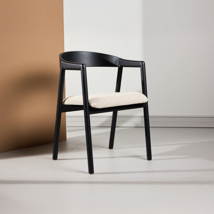 Fjôrd - Eetkamerstoel Zwart|Off White - Långön - Set van 2