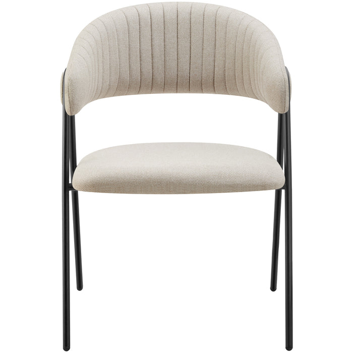 tectake® Eetkamerstoel Bedano, gestoffeerd, geweven stof, 150 kg