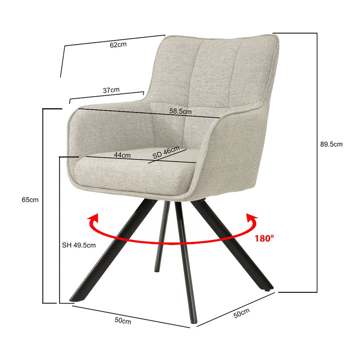 Livingfurn Tori Sand Natural - set van 2