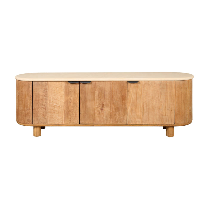 TV-meubel Doble - Beige|Creme|Hout - Naturel - Hout