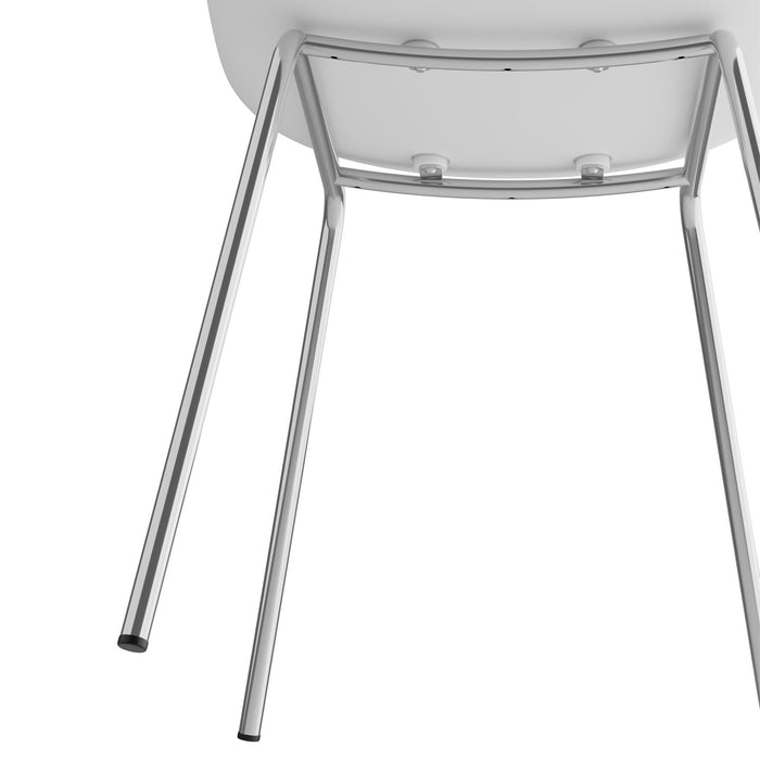 tectake® Kunststofstoelen Mave, ergonomisch, 120 kg - Set van 4