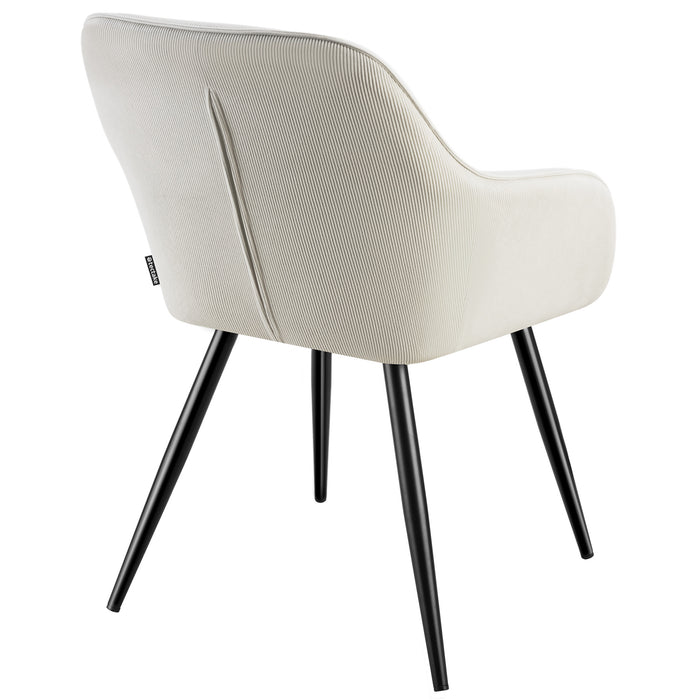 tectake® Eetkamerstoel Marilyn, koordlook, gestoffeerdper stuk